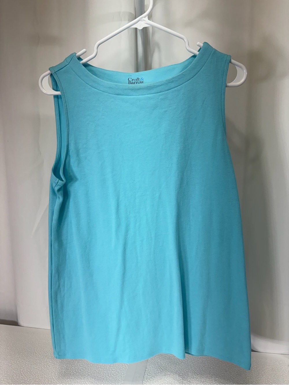 croft & barrow Sleeveless Tank Top - Aqua Blue 3524